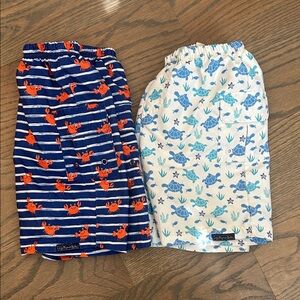 Jojo Maman Bebe Boys' Swim shorts 2-3 yr old size (2 pair)
